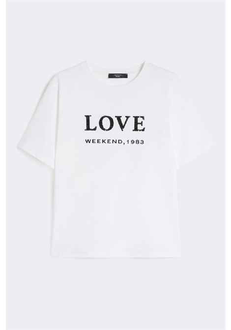 t-shirt in cotone con stampa MAX MARA WEEKEND | 2615971061600001